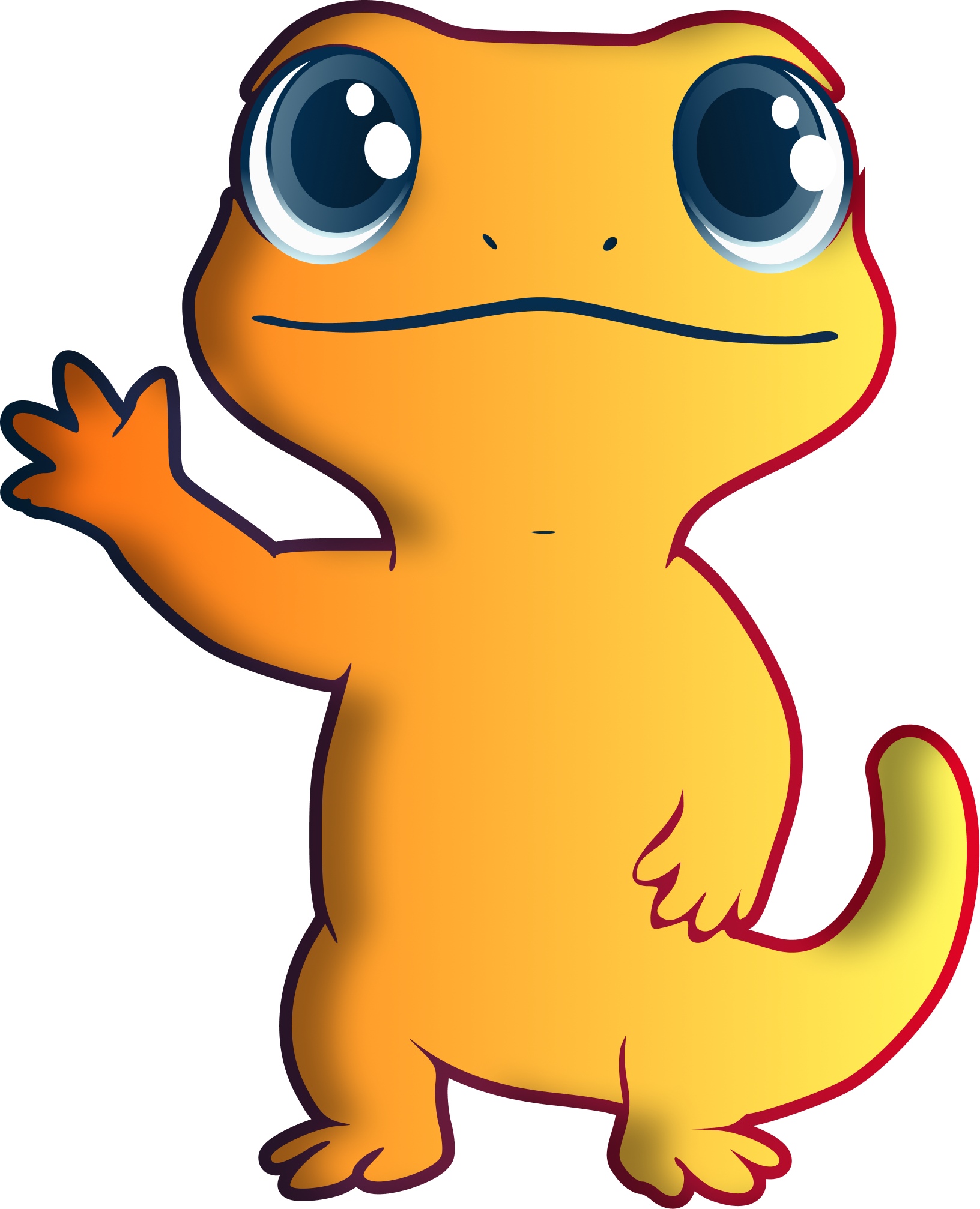 Gecko, the GECo UI 2026 mascot, waving